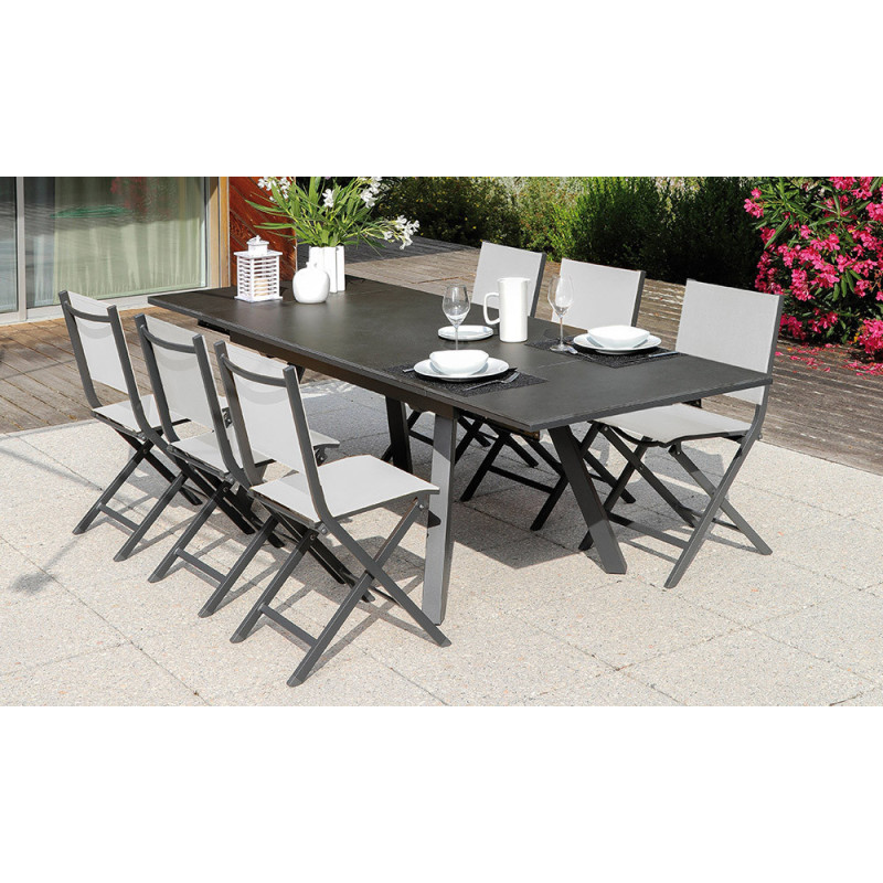 Agri - Table de repas outdoor extensible 