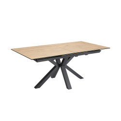 Bruyère - Table de séjour extensible pieds en croix 