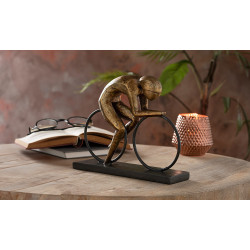 Cycliste - Figurine sur socle 