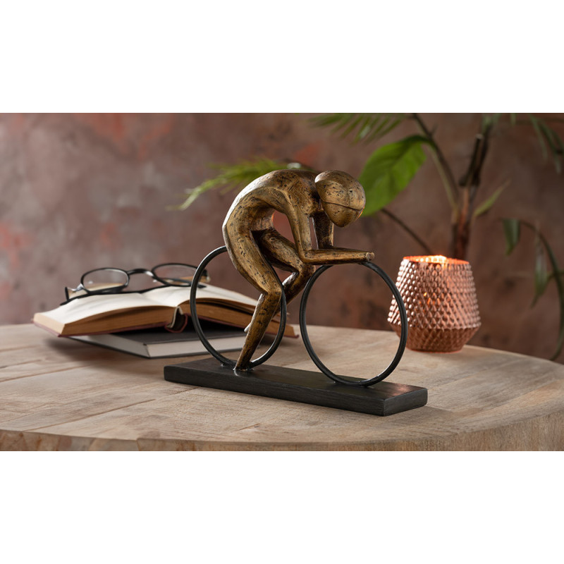 Cycliste - Figurine sur socle 