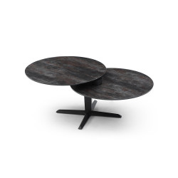 Hita - Table basse 2 plateaux pivotants 