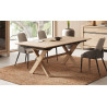 Nature - Table rectangulaire pieds en X extensible 