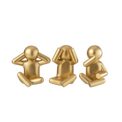 P'tit Maurice - Figurines dorée, assortiment de 3 